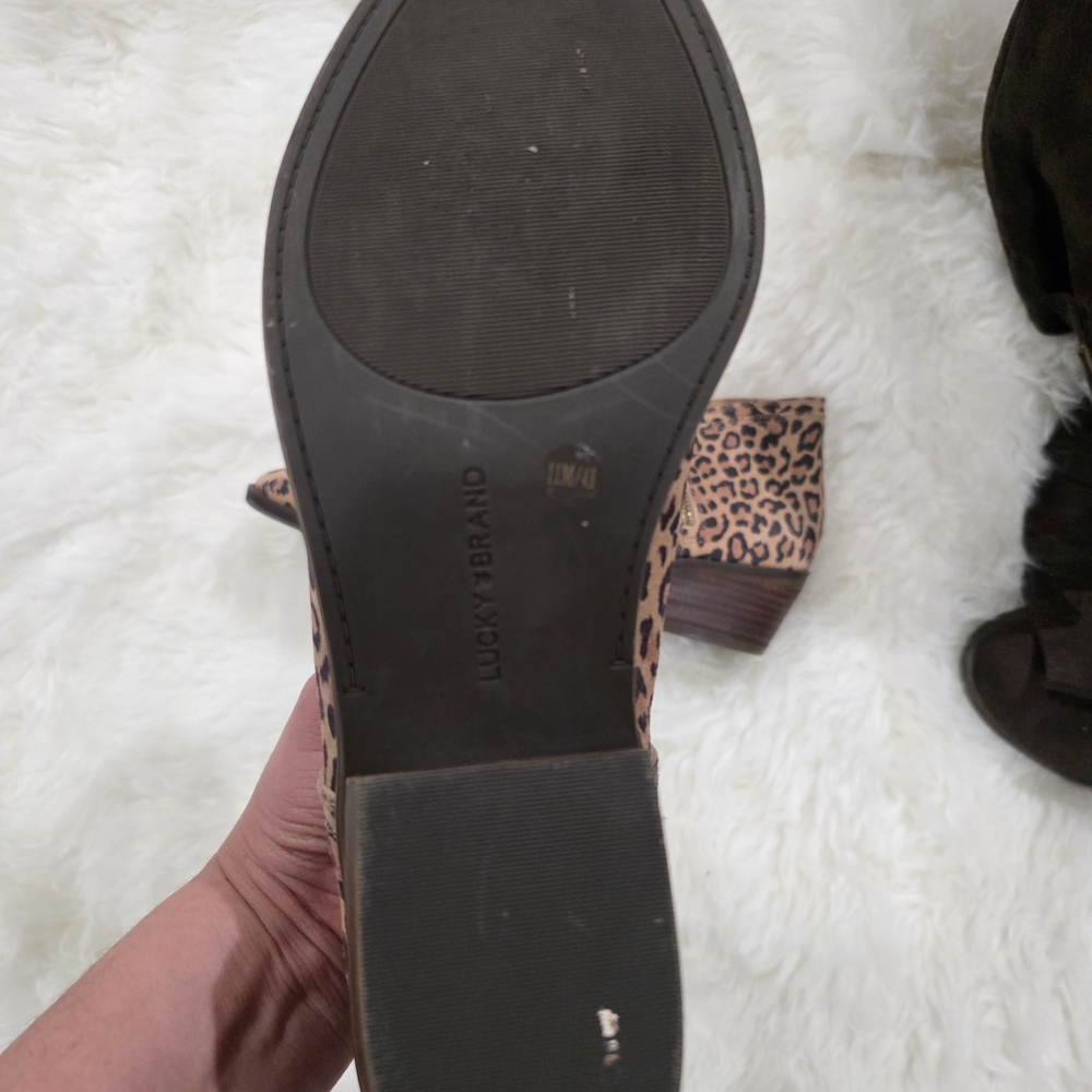 Lucky Brand Leopard Print Ankle Booties - Picture 7 of 7
